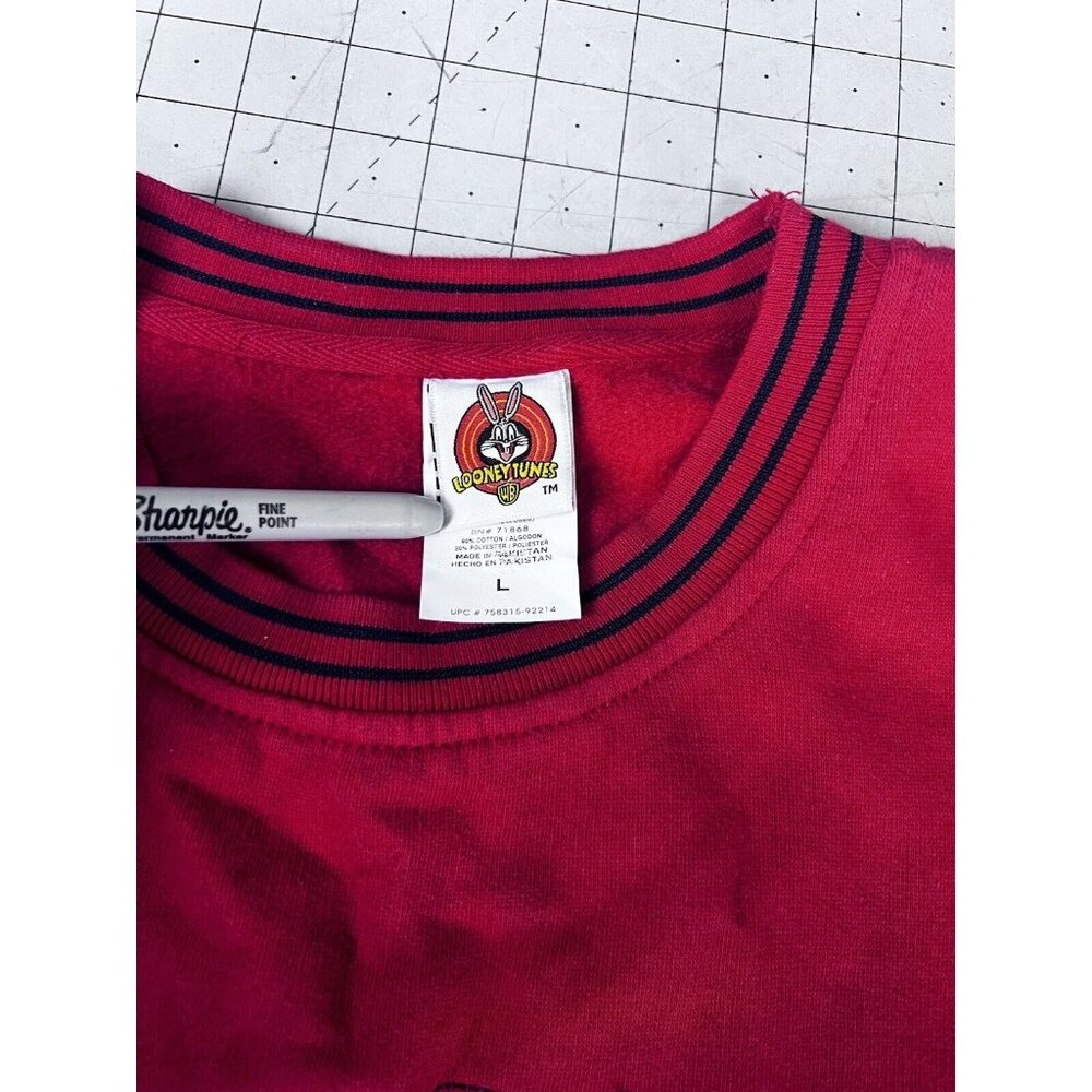 Vintage Looney Tunes Red Long Sleeve Tweety Sweatshirt Large - Picture 6 of 8
